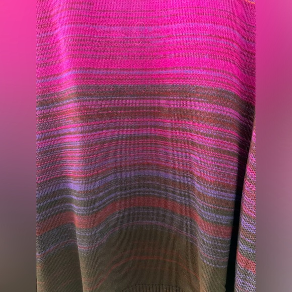 Ruby Rd. Women's Purple & Orange Stripe Knit Cardigan Sweater Size 2X EUC - Picture 5 of 8